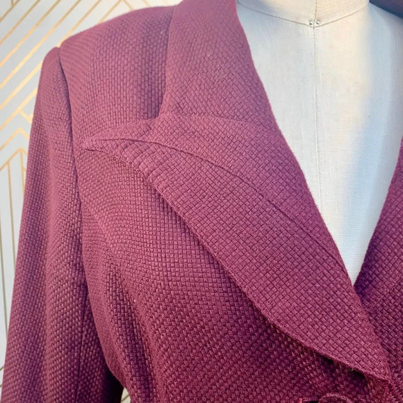 Vivienne Tam Purple Two-Piece Blazer Skirt Suit - Picture 3 of 12